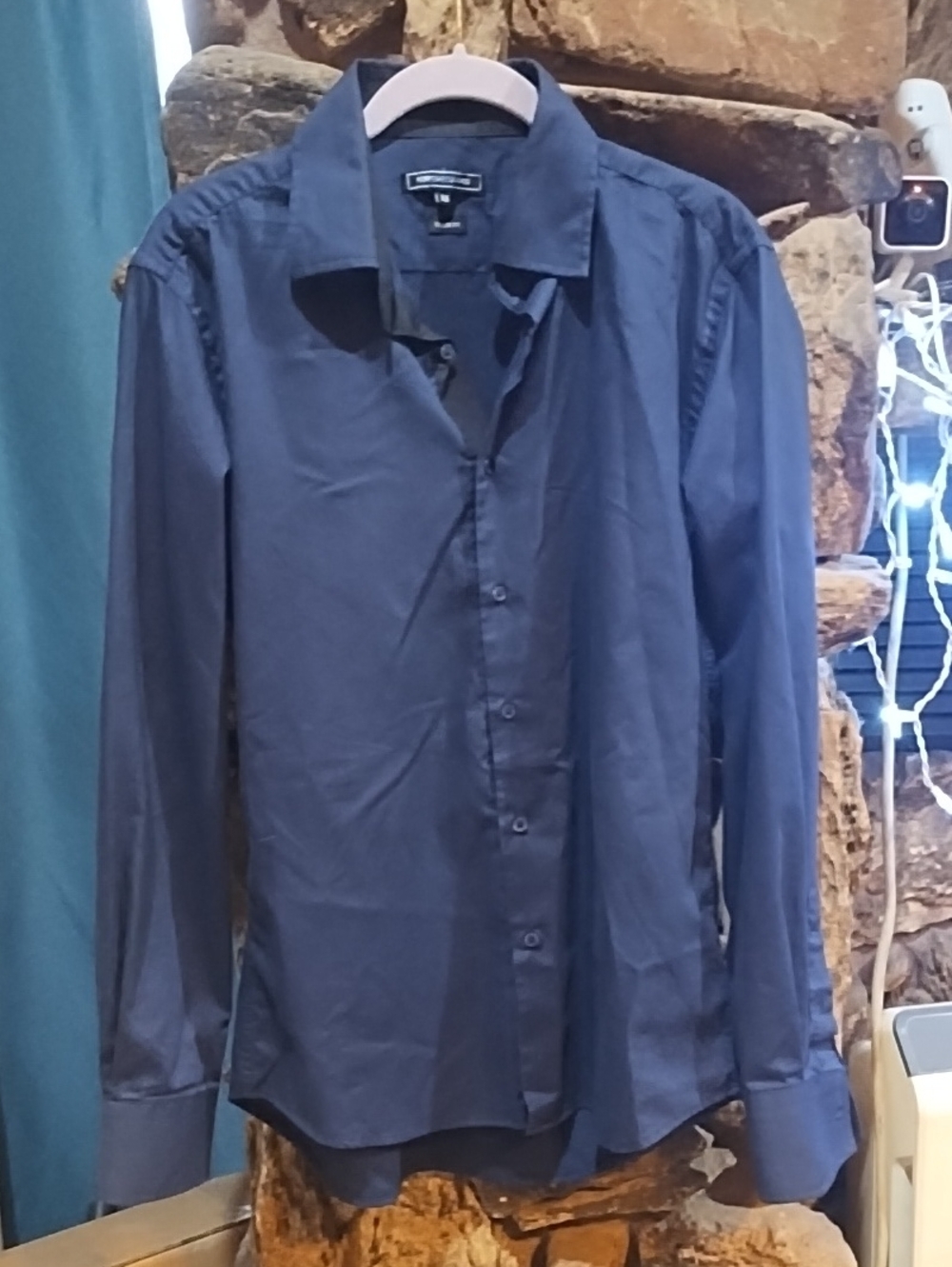 Foreign Exchange Men's Button-Up Shirt in Deep Navy